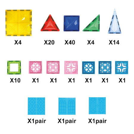 Happy Kiddo Klocki magnetyczne 112 elementów SP85301