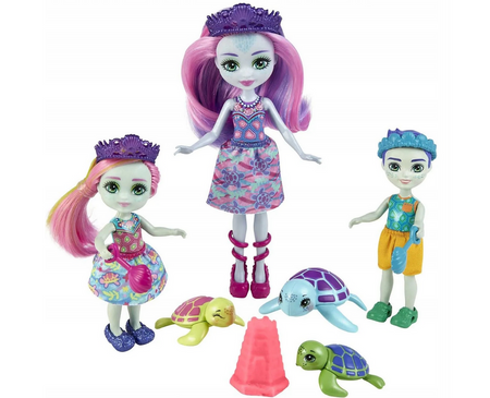 Mattel Enchantimals Ocean Kingdom Zestaw Rodzeństwo i żółwie