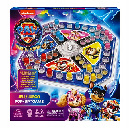 Spin Master Psi Patrol Gra Chińczyk Pop-Up Game