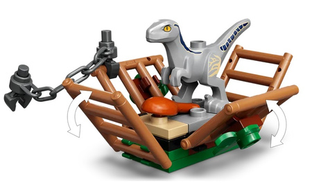 Schwytanie welociraptorów Blue i Bety Lego 76946