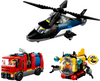 Lego 60462 City Zestaw z helikopterem, wozem strażackim i łodzią podwodną