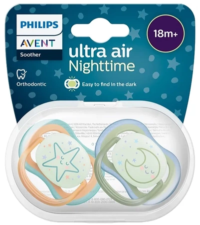 Avent Philips Smoczek ultra air Nighttime 18 m +