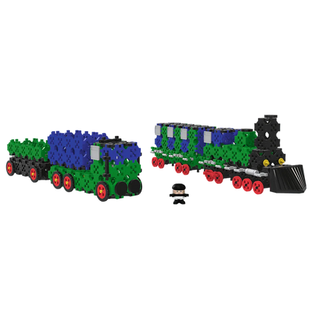 Zestaw klocków Connect 2w1: Pociąg / Ciężarówka z przyczepą