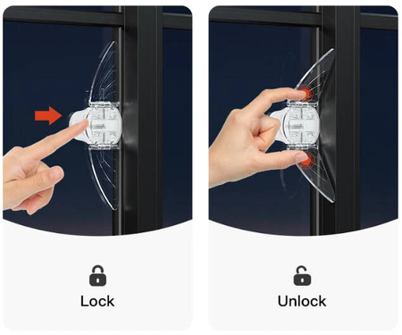 SafeTeddy Zabezpieczenie drzwi przesuwnych szaf komandor z klejem 3M