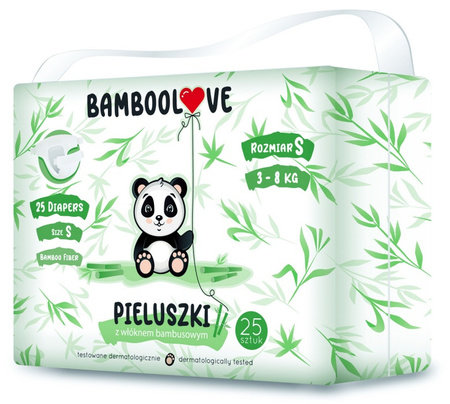 Bamboolove Pieluszki bambusowe jednorazowe rozmiar S (3-8 kg)