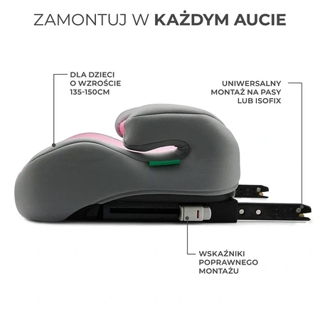 Kinderkraft Podstawka samochodowa I-BOOST I-Size Pink