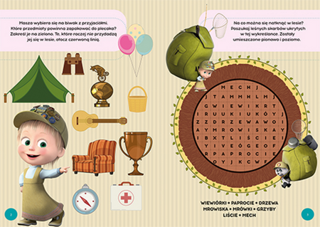 Masza i Niedźwiedź. Zabawy i zadania z naklejkami