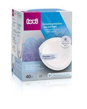 Wkładki laktacyjne LOVI DISCREET ELEGANCE 40 szt.białe