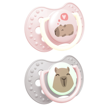 Lovi Smoczek silikonowy dynamiczny 0-6 m 2 szt CapiChill Girl