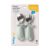 Babyono Sztućce dla dzieci stal nierdzewna szałwiowy