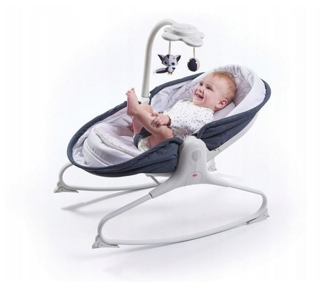 Wielofunkcyjny leżaczek-bujaczek z funkcją krzesełka 3w1-Granat Tiny Love