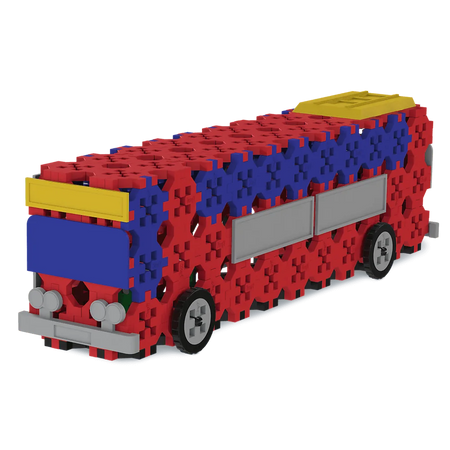 Zestaw klocków Connect 2w1: Autobus / Auto z naczepą