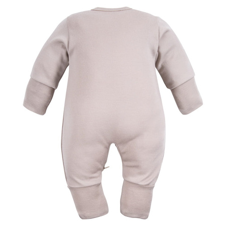 Eevi Pajac z wełny Merino beżowy 56 - 62