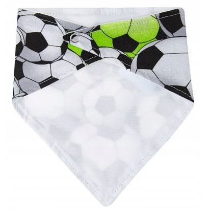 Akuku Apaszka bawełniana na zatrzask, śliniak Piłeczki