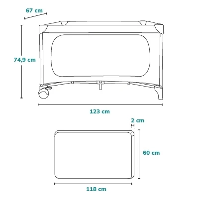 Lionelo Łóżeczko turystyczne Jasmin Easy Fold Grey Stone