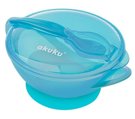 Akuku Miseczka z łyżeczką - przyssawka A0304 300ml