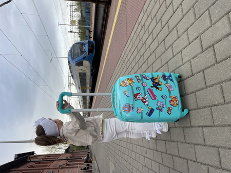 Psi Patrol Duża walizka podróżna na kółkach - Żółta