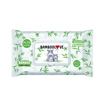 Bamboolove Bambusowe chusteczki nawilżane 60 szt.