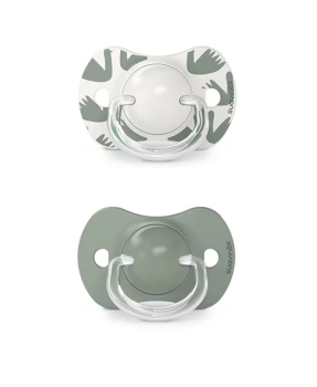 Suavinex Smoczek fizjologiczny SX Pro silikonowy 2szt. 6-18m Oliwkowy