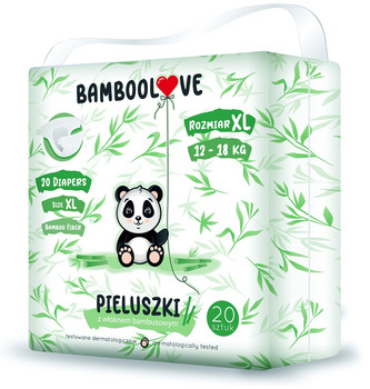 Bamboolove Pieluszki bambusowe jednorazowe rozmiar XL (12-18 kg)