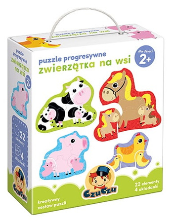 CzuCzu - Puzzle progresywne. Zwierzątka na wsi
