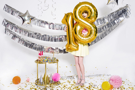 Balon foliowy Cyfra ''1'', 86cm, złoty