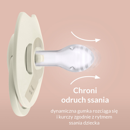 LOVI Smoczek silikonowy dynamiczny Prime 0-6m 1 szt. Blush