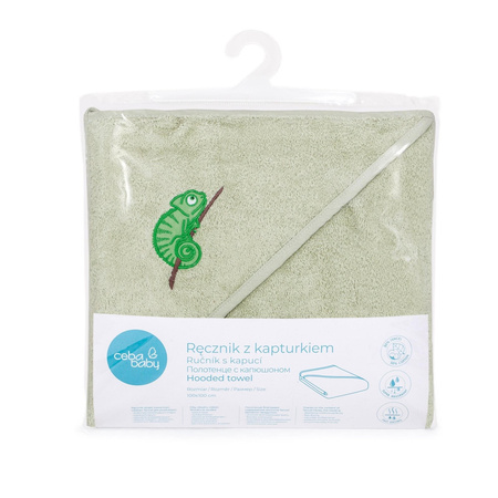 Ręcznik dla niemowlaka Tencel Line Chameleon 100x100 Ceba Baby