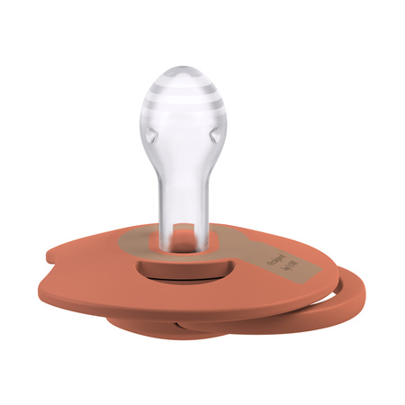 LOVI Smoczek silikonowy dynamiczny Prime 6-18 m 2 szt. Granola/Orange