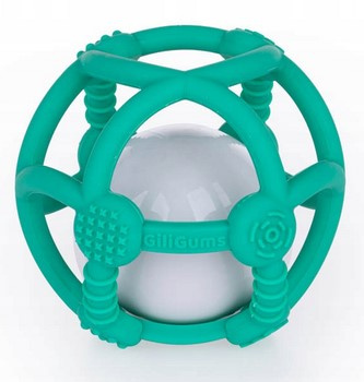 Gili Gums Piłka - grzechotka zielona, gryzak