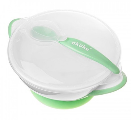 Akuku Miseczka z łyżeczką - przyssawka
