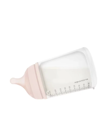 Suavinex Zestaw startowy Zero - butelka 180ML Regulowany przepływ + smoczek SX Pro Zero -2-2M