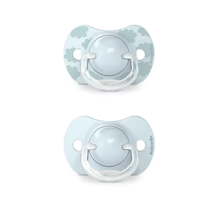 Suavinex Smoczek fizjologiczny SX Pro silikonowy 2szt. 0-6m Niebieski 