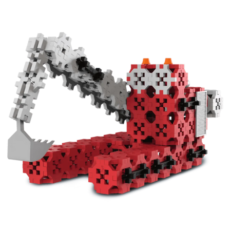 Zestaw klocków Connect 2w1: Straż Pożarna / Koparka gąsienicowa