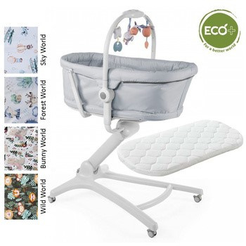Chicco Baby Hug 4w1 GREY_RELUX + materac + prześcieradło (Wysyłka 24h)