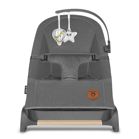 Lionelo June Air Grey Graphite - leżaczek bujaczek
