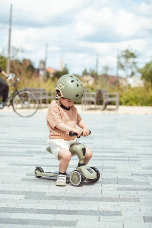 SCOOTANDRIDE Kask XXS-S dla dzieci 1-5 lat Olive