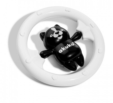 Grzechotka czarno-biały Miś Akuku