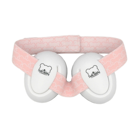 SafeTeddy Wygłuszające słuchawki ochronne dla niemowląt różowe 0m+