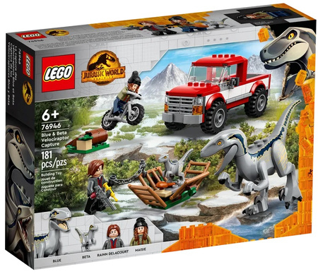 Schwytanie welociraptorów Blue i Bety Lego 76946