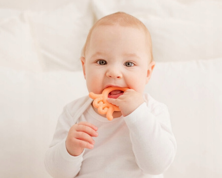Gili Gums Silikon Gryzak Ośmiornica brzoskwiniowy