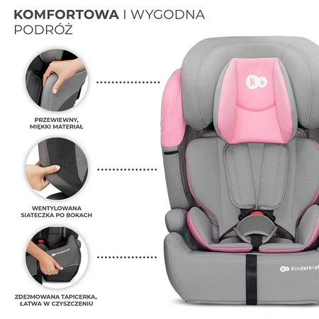 Kinderkraft Fotelik samochodowy COMFORT UP i-Size Pink