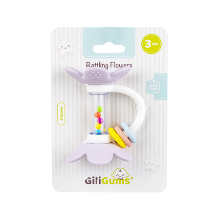 Gili Gums Grzechoczące Kwiatki lila