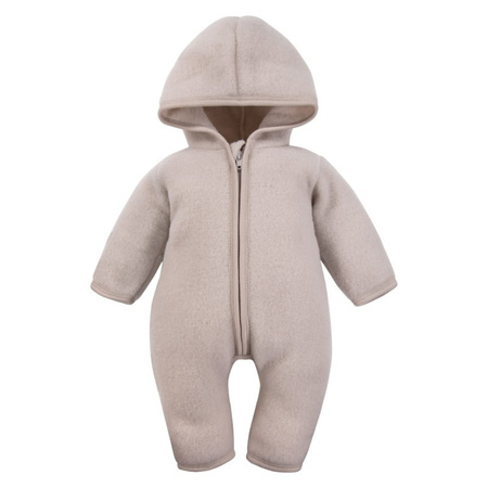 Eevi Kombinezon z kapturem z wełna Merino beżowy 56 - 62