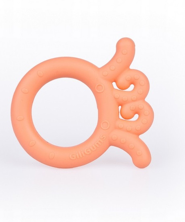 Gili Gums Silikon Gryzak Ośmiornica brzoskwiniowy