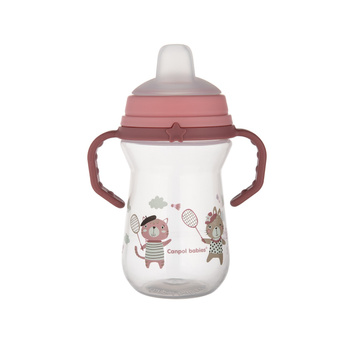 Canpol Babies Kubek z silikonowym ustnikiem FirstCup 250 ml BONJOUR PARIS