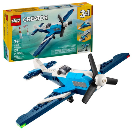 Lego 31160 Creator 3w1 Statek powietrzny: samolot wyścigowy