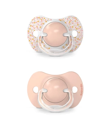 Suavinex Smoczek fizjologiczny SX Pro silikonowy 2szt. 6-18m Brzoskwiniowy  