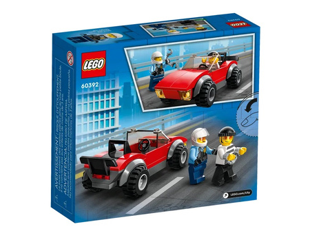 Lego City 60392 Motocykl policyjny – pościg za samochodem