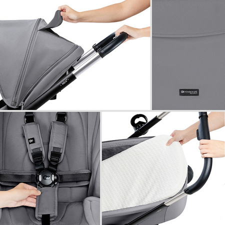 Kinderkraft Wózek dziecięcy NEA 2 Platinum Grey